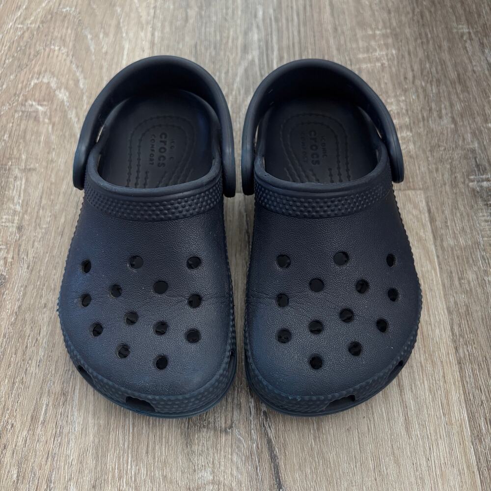 Crocs Toddler Boy Classic Clogs Navy Blue - Size: 8